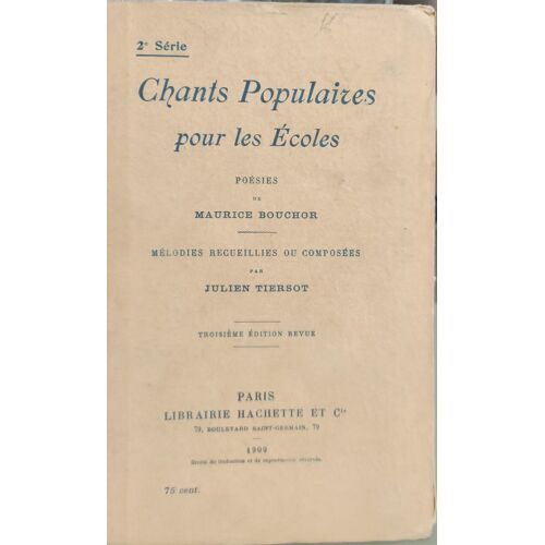 Chants Populaires Pour Les Écoles