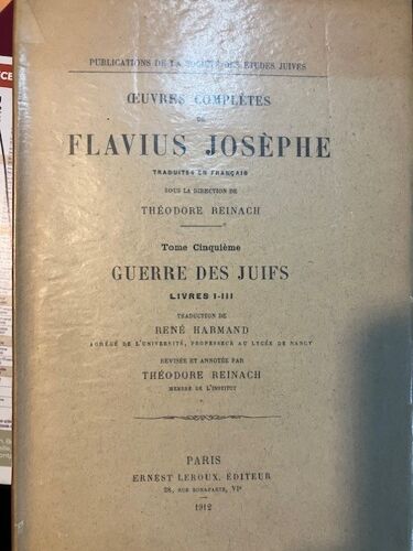 Guerre Des Juifs Josèphe