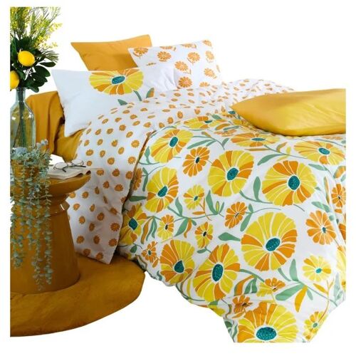 Housse De Couette En Percale De Coton Motif Floral 220 X 240 Cm