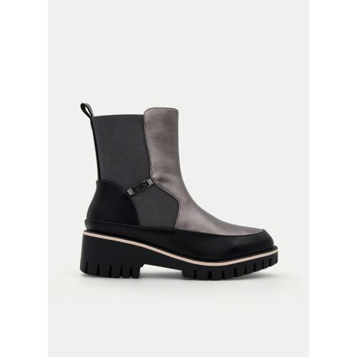 Bottes Montantes Couleur Plomb Avec Semelle Crantée