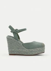 Espadrille Verte Avec Boucle