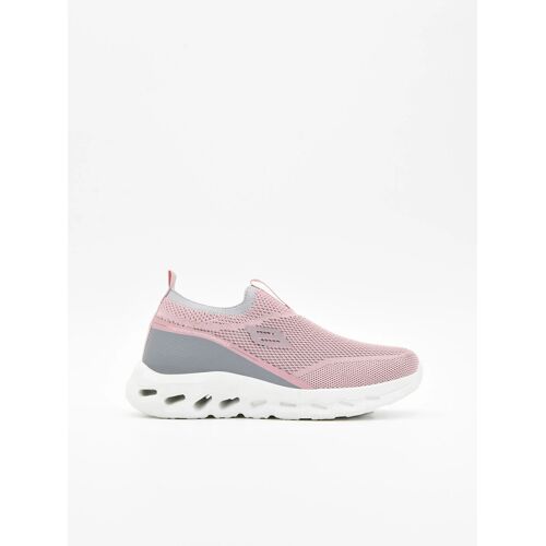 Chaussures Rose Enfiler Avec Semelle Ergonomique Blanche
