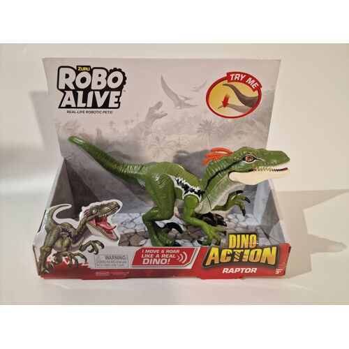 New Dino Action Raptor Dinosaur Toy - Robotic Movement & Roaring Sounds