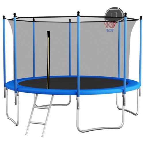 Trampoline Pour Enfants Ø305 Cm, Poids Maximal Supporté : 200 Kg, Bleu Clair