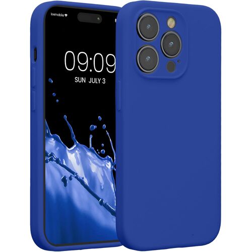 KALANKA-Housse Compatible avec Apple iPhone 14 Pro Coque - Housse de téléphone Protection Souple en TPU Silicone - Bleu Baltique