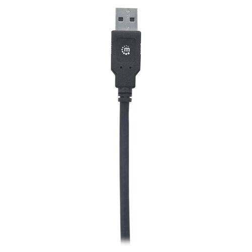 Manhattan USB-C to USB-A Cable, 2m, Male to Male, 5 Gbps (USB 3.2 Gen1 aka USB 3.0), 3A (fast charging), SuperSpeed USB, Black, Lifetime Warranty, Polybag - Câble USB - USB-C (M) pour USB type A (M) - USB 3.1 Gen1 - 3 A - 2 m - moulé - noir