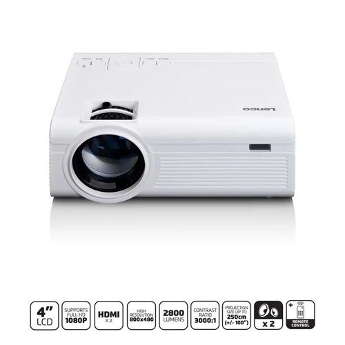 Vidéoprojecteur - Projecteur LCD Bluetooth Full HD 1080P 2800 Lumens Bluetooth HDMI micro SD