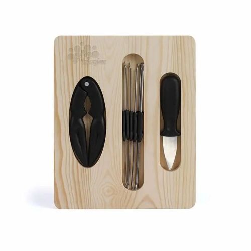 Set À Crustacés 1 Pince À Crustacés 6 Curettes À Crustacés 1 Couteau À Huîtres Et Crustacés