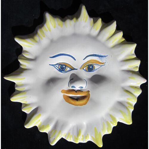 Masque Soleil joker coloré en faïence