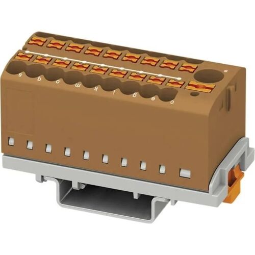 Bloc Distributeur - Phoenix Contact - Ptfix 6-18x2,5-Ns35 - 0.14 Mm² - 2.50 Mm² - Marron