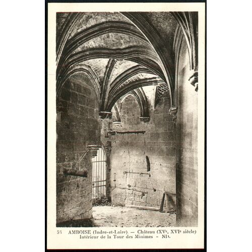 Carte Postale Amboise, Indre-Et-Loire, Château Xve,Xvie Siècle, Intérieur De La Tour Des Minimes, 1949