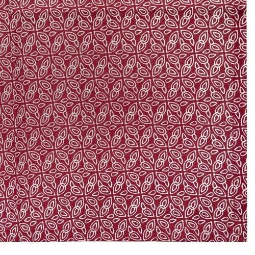 Lot De 4 Serviettes De Table 40 X 40 Cm Graphique Rouge