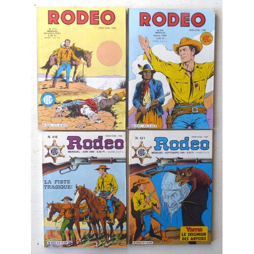 Lot De 7 N° Du Mensuel De Bandes Dessinées Rodeo N°412-413-418-421-447-484-493 - Éditions L.U.G./Semic Décembre 1985-Septembre 1992 - Tex Willer, Les Aristos, Tim Taylor, Les Deux De L'Apocalypse