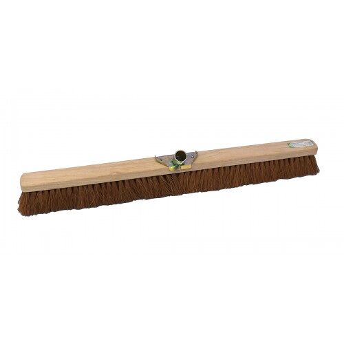 Balai coco d'atelier monture bois - douille métallique diamètre 28 mm - 80cm BRICOZOR