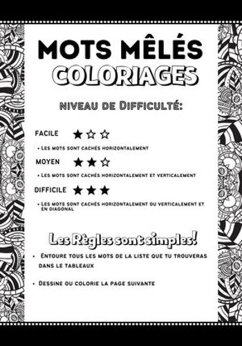 Mots Mêlés + Coloriages