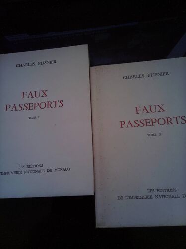 Charles Plisnier . Faux Passeports . 2 Vol. Imprimerie Nationale De Monaco . 1952 . Coll. Les Prix Goncourt, Lauréat De 1937 . Numéroté 1287 Sur 2900 . Sur Vélin Crèvecoeur Crème Filigrané Du Marais