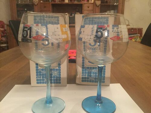 51 Piscine Lot De 2 Verre Pastis Ricard Neuf