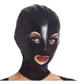 Cagoule Vinyl Noir Sadomasochiste Adulte