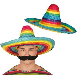 Sombrero Chapeau Mexique Paille 50cm Multicolore