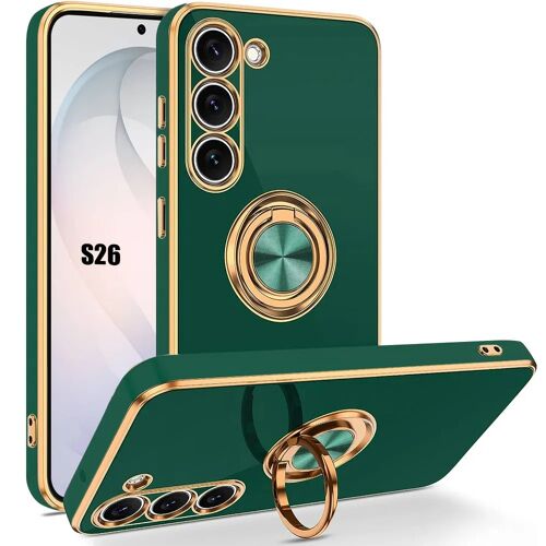 Coque pour Samsung Galaxy S26, Protection Antichoc Anti-Rayures Slim avec Anneau Rotatif Vert Nuit - E.F.Connection