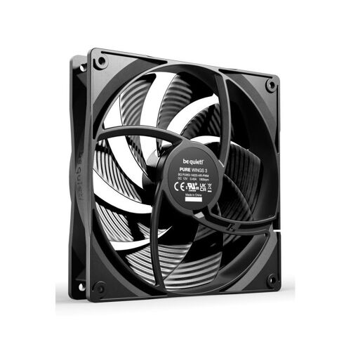 Ventilateur be quiet! Pure Wings 3 140 mm PWM High-Speed - Pack de 3, 1800 tr/min, Noir