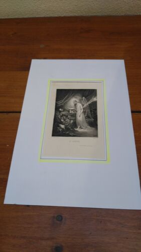 Gravure Xixe. Gravure Sur Acier Pour Illustrer Les "Nouvelles Meditations Poetiques De Lamartine. Publiée À Paris Vers 1840.