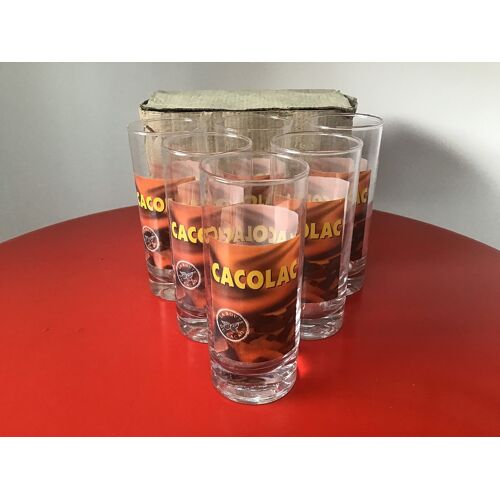 Lot De 6 Verres Cacolac Chocolat, Officiel Et Neuf