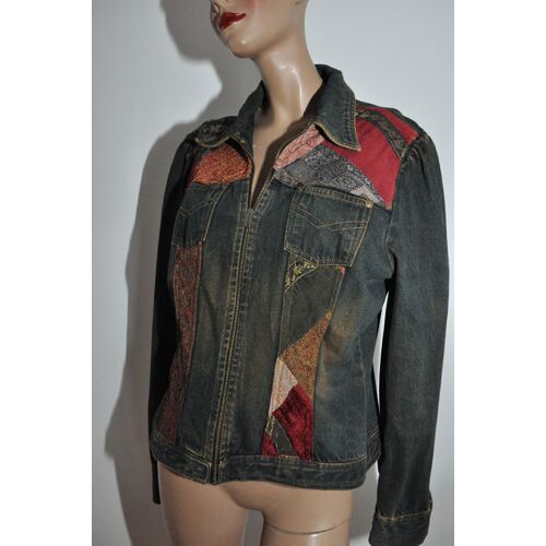 Veste En Jean Patchwork Bohème René Derhy - L (40/42) - Tbe