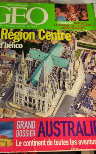 Géo 349 Mars 2008 - Australie Aborigène - Voyage Au Japon - Forçats Du Pétrole - Rogelio Salmona - Maguy - La Région Centre Vu Du Ciel - Vladimir Poutine - 156 Pages Avec La Carte Dépliante