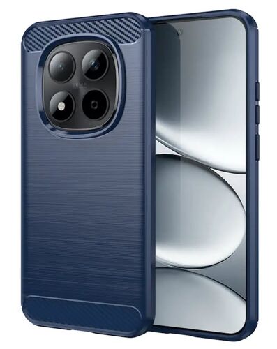Coque pour Xiaomi Redmi Note 15 Pro 5G - housse etui silicone gel carbone + verre trempe - BLEU FONCE