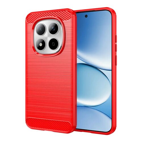 Coque pour Xiaomi Redmi Note 15 Pro 5G - housse etui silicone gel carbone + film ecran - ROUGE