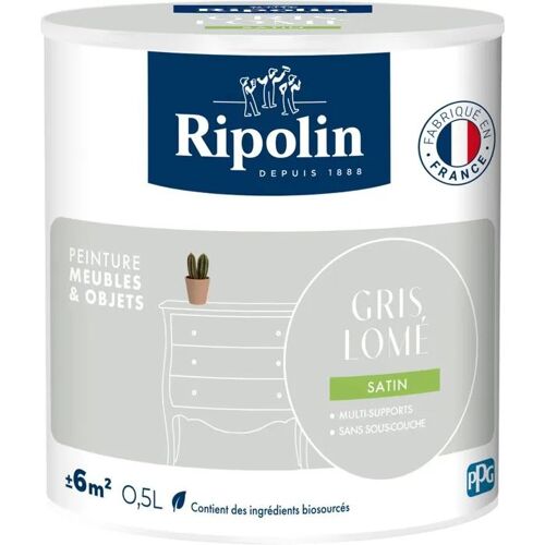 Peinture Meubles & Objets RIPOLIN Gris Lomé Satiné 0,5 L