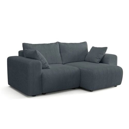 Canapé fixe d'angle BOGOTA AUCUNE 4 places Tissu Lincoln Gris anthracite 227x138x86 cm