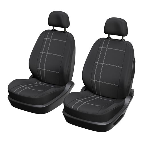 Housses De Siège Avant Xlc - Lot De 2 Noir Airbag Et Isofix Compatibles