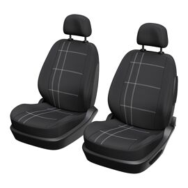Housses De Siège Avant Xlc - Lot De 2 Noir Airbag Et Isofix Compatibles