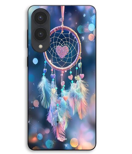Coque Pour Samsung Galaxy S25 Edge Attrape rêve coloré rose et bleu Maniacase