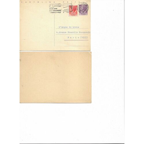 Italie Entier Postal Siracus Non Circulé Et 1 Circulé