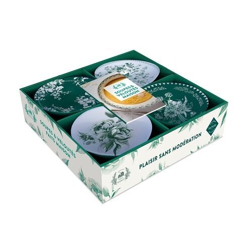 Soupes & Veloutés Maison - Plaisir Sans Modération - Coffret Avec 4 Bols En Porcelaine