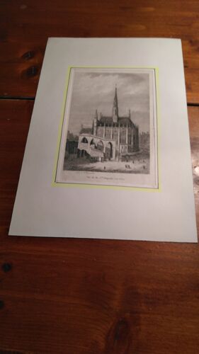 Gravure Xixe. Gravure Sur Acier Ex. "Journal Des Jeunes Personnes",Paris, Vers 1860, "Vue De La Ste Chapelle"(En 1630)."