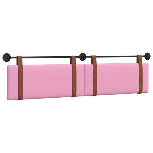 vidaXL Tête de lit suspendue Uni Rose 200 x 40 cm Bois d'ingénierie