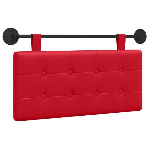vidaXL Tête de lit suspendue Rouge 100 x 55 x 5 cm Simili cuir