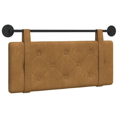 vidaXL Tête de lit suspendue Marron 110 x 55 x 5 cm Velours