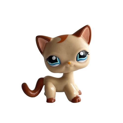 LPS LITTLEST PETSHOP RARE PET SHOP CHAT MARRON Chat Yeux Bleus #1024
