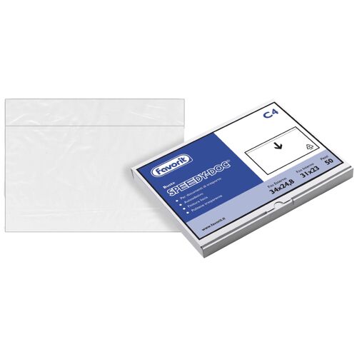 Favorit 100500103 Enveloppe Transparent 50 Pièces
