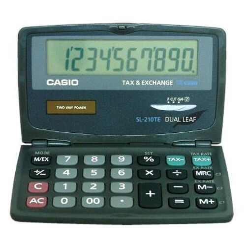 Casio SL-210TE calculatrice Poche Calculatrice basique Noir