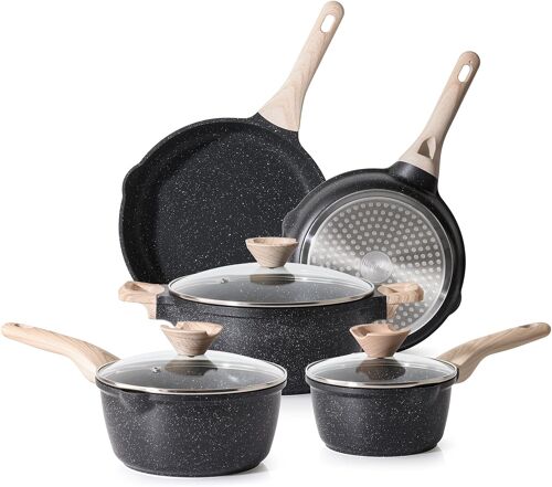 Subzonal-Lot De 5 Casseroles Antiadhésives Saines Et Non Toxiques, Compatibles Avec Les Plaques À Induction, Sans Pfoa Et Sans Pfas