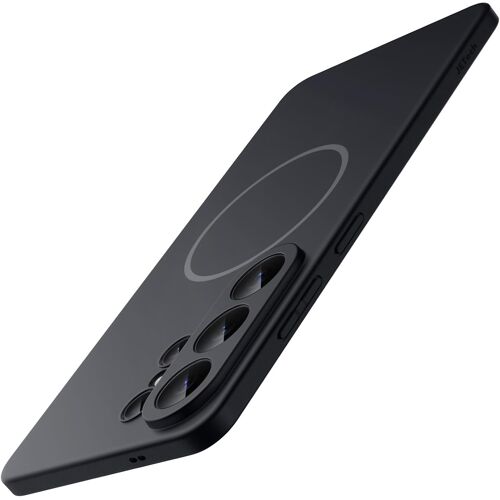 MEVRONISSHOP-Coque Magnétique Fine pour Samsung Galaxy S26 Ultra, Compatible avec MagSafe, Protection Complète Objectif de Caméra, Étui Housse Ultra-Mince et Légère avec Finition Mat (Noir)
