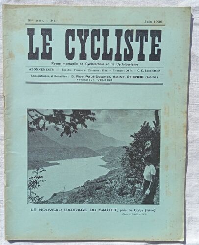 (Revue), Le Cycliste, Revue Mensuelle De Cyclotechnie Et De Cyclotourisme, 50e Année, N°6, Juin 1936