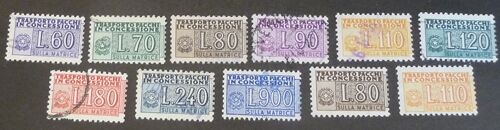 Italie Colis Postaux Lot De 11 Demi Timbres De 1941