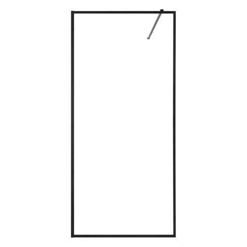 Paroi de Douche Fixe-Duoku-86,4 x 187 cm-Écran de Douche Encadré-pour Salle de Bain-Verre Trempé Transparent 8 mm